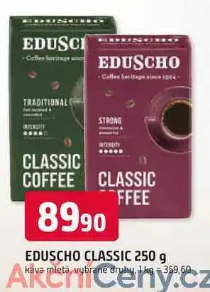 Trefa EDUSCHO CLASSIC 250 g káva mletá, vybrane druhy nabídka