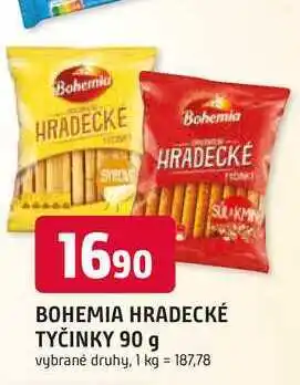 Trefa BOHEMIA HRADECKÉ TYČINKY 90 g nabídka