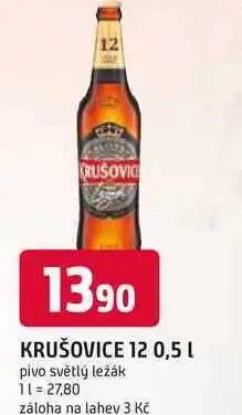 Trefa Krušovice 12°, světlý ležák 0,5l nabídka