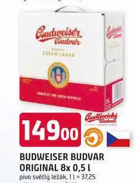 Trefa BUDWEISER BUDVAR ORIGINAL 8x 0,5l nabídka