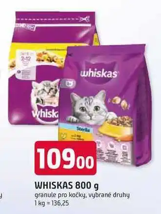 Trefa Whiskas granule 800g, vybrané druhy nabídka