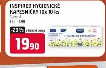 Trefa INSPIRED HYGIENICKÉ KAPESNÍČKY 10x 10 ks 3vrstvé nabídka