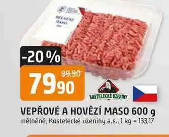 Trefa KOSTELECKÉ ZEMINY VEPŘOVÉ A HOVĚZÍ MASO 600 g nabídka