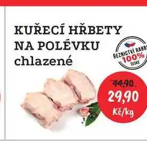 RABBIT řeznictví KUŘECÍ HŘBETY NA POLÉVKU chlazené 1kg nabídka