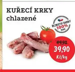 RABBIT řeznictví KUŘECÍ KRKY chlazené 1kg nabídka