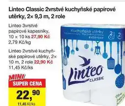 Šlak Linteo Classic 2vrstvé kuchyňské papírové utěrky, 2 role nabídka