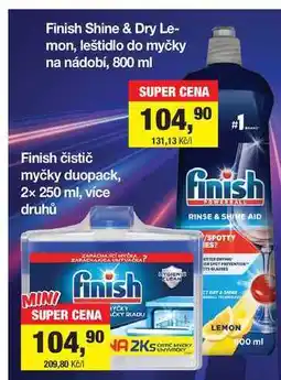 Šlak Finish Leštidlo do myčky nádobí, vybrané druhy 800ml nabídka