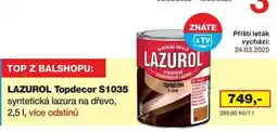 Ráj drogerie LAZUROL Topdecor $1035 syntetická lazura na dřevo, 2,5l nabídka