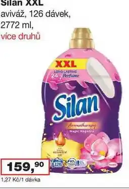 Ráj drogerie Silan XXL aviváž, 126 dávek, 2772 ml, více druhů nabídka