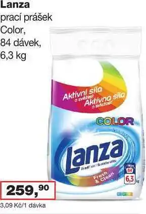 Ráj drogerie Lanza prací prášek Color, 84 dávek, 6,3 kg nabídka