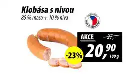 ZEMAN Klobása s nivou 85% masa + 10% niva, 100 g nabídka