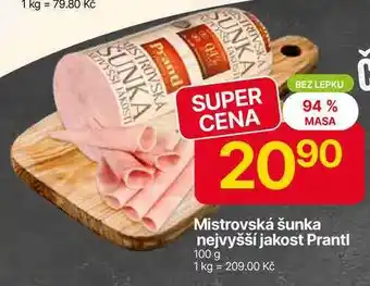 Hruška Prantl Mistrovská šunka nejvyšší jakost 100 g nabídka