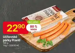 Hruška Prantl Učňovské párky 100 g nabídka