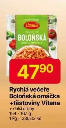 Hruška Vitana Boloňská omáčka +těstoviny 154-167 g nabídka