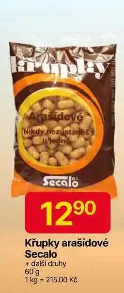 Hruška Secalo Křupky arašídové 60 g nabídka