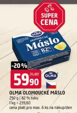 Terno Olma olomoucké máslo 250 g 82% tuku nabídka