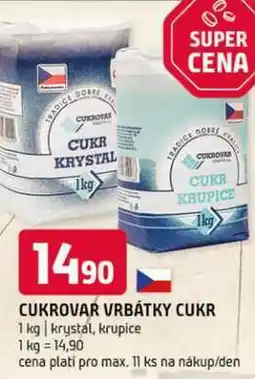 Terno Cukrovar Vrbátky Cukr 1kg nabídka