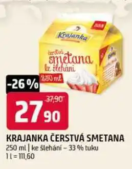 Terno Krajanka čerstvá smetana 250ml ke šlehámí 33% tuku nabídka