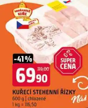 Terno Kuřecí stehenní řízky chlazené 600g nabídka