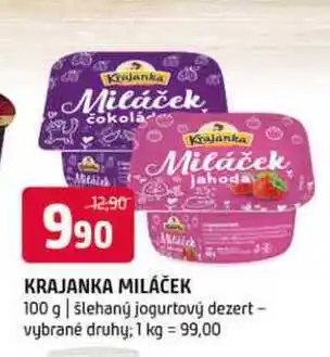 Terno Krajanka Miláček šlehaný jogurtový dezert vybrané druhy 100g nabídka