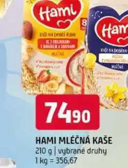 Terno Hami mléčná kaše 210 g vybrané druhy nabídka