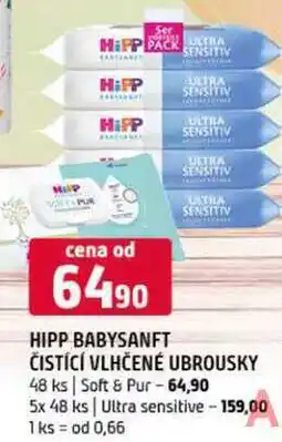 Terno Hipp babysanft čistící vlhčené ubrousky 48ks nabídka