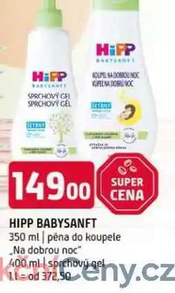 Terno Hipp babysanft 350 ml pěna do koupele Na dobrou noc 400 ml sprchový gel nabídka