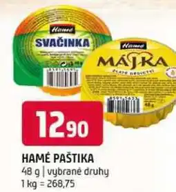 Terno Hamé Paštika 48g, vybrané druhy nabídka