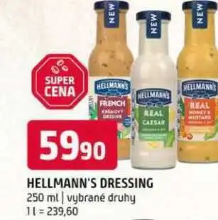 Terno Hellmann's dressing 250 ml, vybrané druhy nabídka