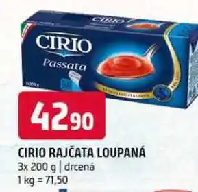 Terno Cirio rajčata loupaná 3x 200 g drcená nabídka