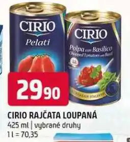 Terno Cirio rajčata loupaná 425 ml vybrané druhy nabídka