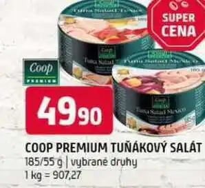 Terno Coop premium tuňákový salát 185/55 g vybrané druhy nabídka