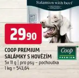 Terno Coop premium salámky s hovězím 5x 11 g pro psy pochoutka nabídka