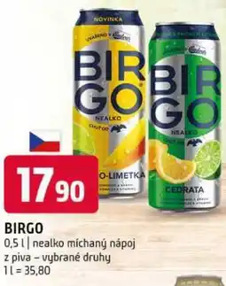 Terno Birgo 0,5l nealko míchaný nápoj z piva vybrané druhy nabídka