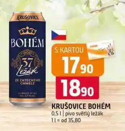 Terno Krušovice bohém 0,5l pivo světlý ležák nabídka