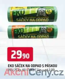 Terno Eko sáček na odpad s páskou 35l 15 ks 60l 110ks nabídka