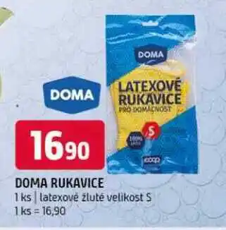 Terno Doma rukavice latexové žluté velikost S 1ks nabídka