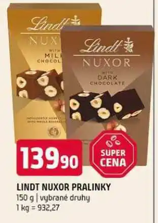 Terno Lindt nuxor pralinky 150 g vybrané druhy nabídka