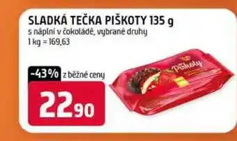 Terno Sladká tečka piškoty 135 g s náplní v čokoládě, vybrané druhy nabídka