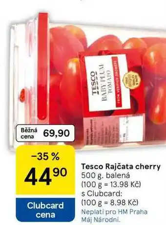 Tesco Tesco Rajčata cherry, 500g. balená nabídka