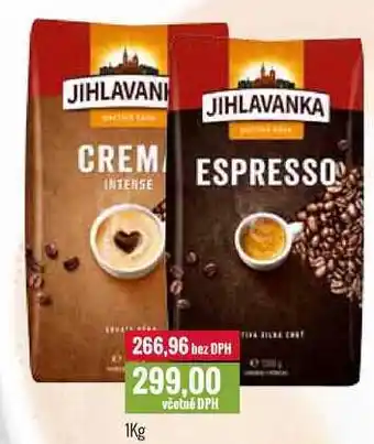 Ratio JIHLAVANKA CREMA, ESPRESSO 1kg nabídka