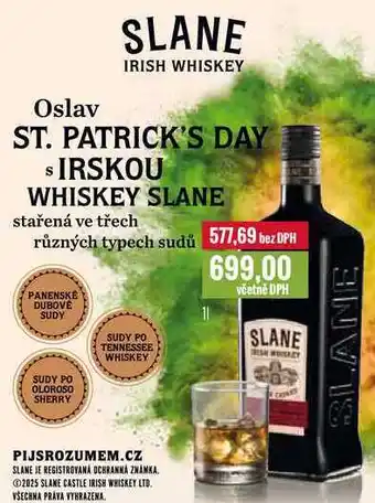 Ratio SLANE IRISH WHISKEY 1l nabídka