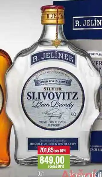 Ratio R. JELÍNEK SLIVOVICE SILVER SLIVOVITZ 0,7l nabídka