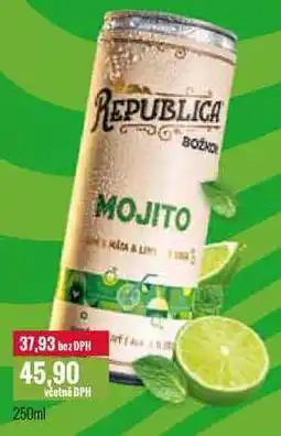 Ratio REPUBLICA BOŽKOV MOJITO 250ml nabídka