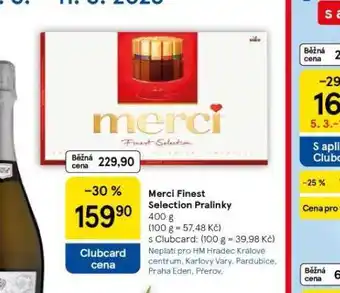 Tesco Mefrci finest selection pralinky nabídka