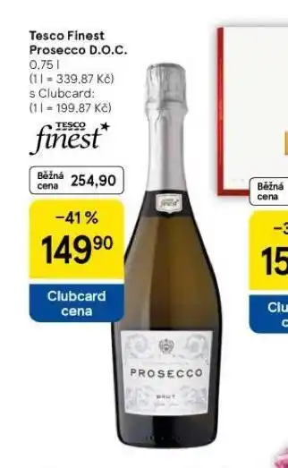 Tesco Tesco finest prosecco d.o.c nabídka