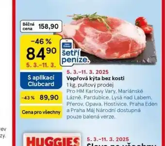 Tesco Vepřová kýta bez kosti nabídka