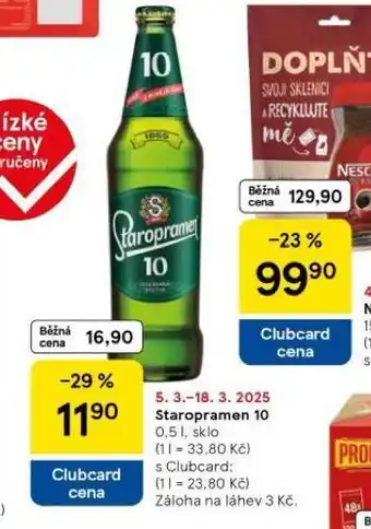 Tesco Pivo staropramen 10 nabídka