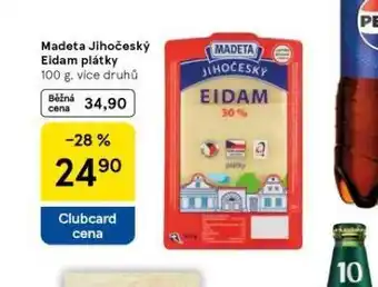 Tesco Madeta jihočeský eidam plátky nabídka