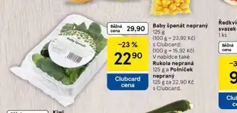 Tesco Baby špenát nepraný nabídka